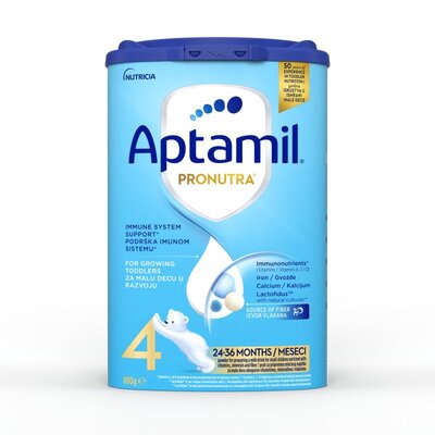 Aptamil® 4 PRONUTRA® prah za pripremnu mlečnog napitka za malu decu od 24-36 meseci 800 g - prednja strana pakovanja
