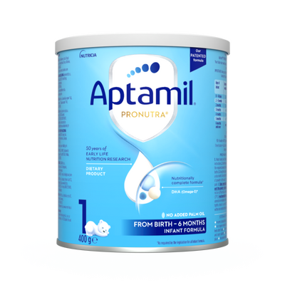 Otkrijte Aptamil® 1 PRONUTRA®, naše početno mleko za odojčad pogodno od rođenja do 6 meseci. 