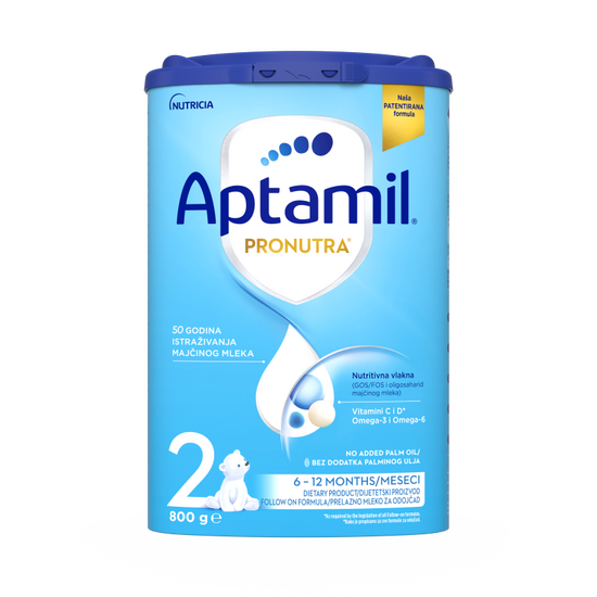 Aptamil® 2 PRONUTRA® Prelazno mleko za odojčad 800 g - prednja strana pakovanja