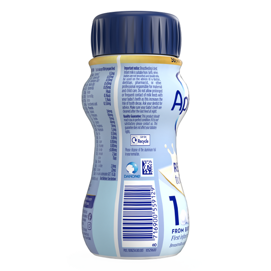 Aptamil® 1 Početno mleko za odojčad spremno za hranjenje od rođenja 200 ml - desna strana pakovanja