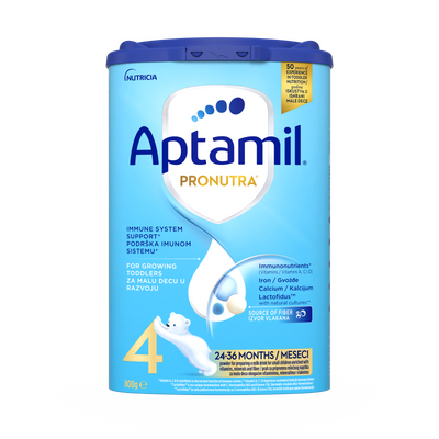 Aptamil® 4 PRONUTRA® prah za pripremnu mlečnog napitka za malu decu od 24-36 meseci 800 g - prednja strana pakovanja