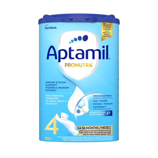 Aptamil® 4 PRONUTRA® prah za pripremnu mlečnog napitka za malu decu od 24-36 meseci 800 g - prednja strana pakovanja