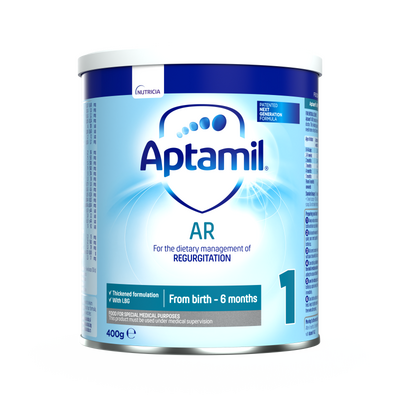 Aptamil® Anti-Regurgitation 1 je dijetetski proizvod - hrana za posebne medicinske namene za potrebe ishrane odojčadi od rođenja do 6 meseci  sa čestom regurgitacijom.