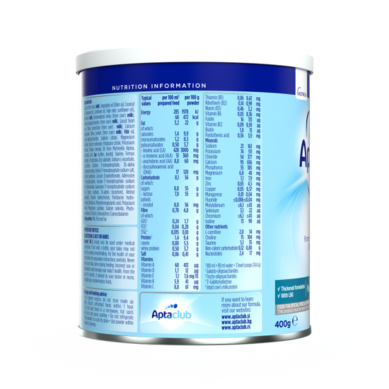 Aptamil® AR 2 400 g - desna strana pakovanja