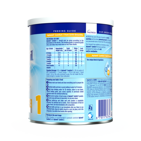 Aptamil® Comfort 1 400 g - leva strana pakovanja