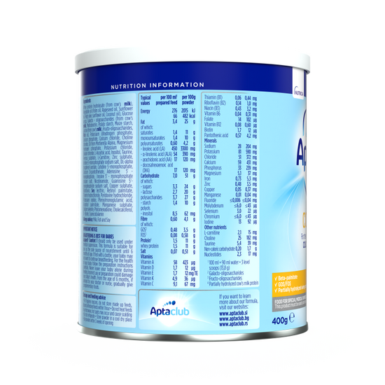 Aptamil® Comfort 1 400 g - desna strana pakovanja