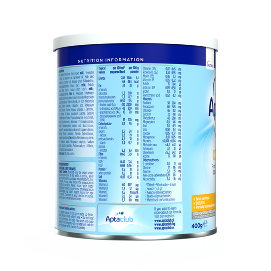 Aptamil® Comfort 2 400 g - desna strana pakovanja