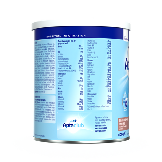 Aptamil® Bez Laktoze (LF) 400 g - desna strana pakovanja