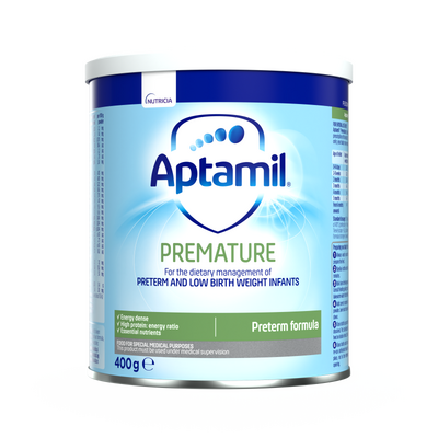 Aptamil® Premature je hrana za posebne medicinske namene od rođenja nadalje, pogodan za potrebe ishrane kod prevremeno rođene odojčadi i odojčadi sa malom telesnom težinom.