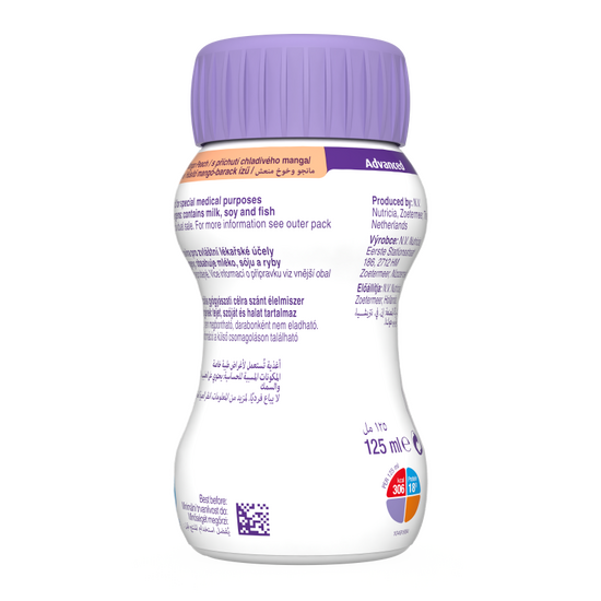 Forticare® Advanced Cool Mango Peach 4x125 ml - zadnja strana pakovanja