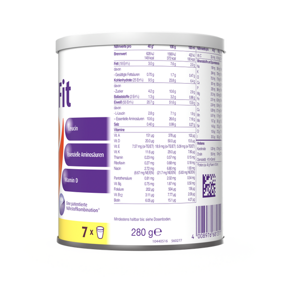 Fortifit 280 g, ukus vanile - leva strana pakovanja